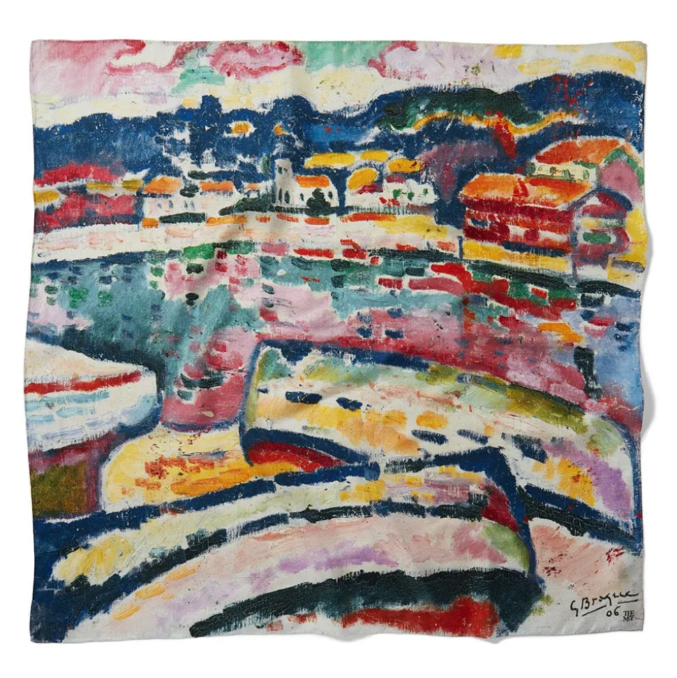 The Metropolitan Museum of Art Scarves & Wraps*Georges Braque Boats On The Beach At L'Estaque Square Silk Scarf